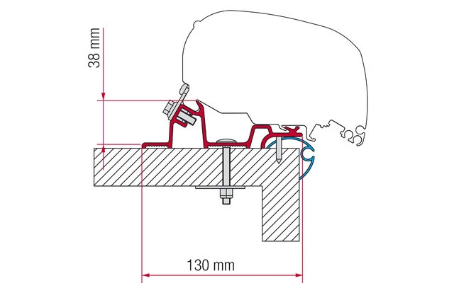 Fiamma Markisenadapter Kit Caravan Standard Dachmontage 1 Fiamma Markisenadapter Kit Caravan Standard Dachmontage