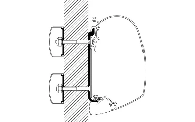 Thule Universal Markisenadapter Für Omnistor 4900 / 5200 / 8000 3 M 2 Thule Universal Markisenadapter Für Omnistor 4900 / 5200 / 8000 3 M – Bild 2