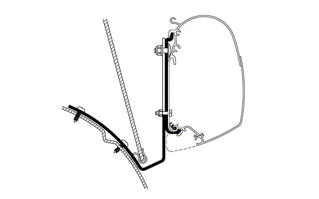 Thule Markisenadapter VW T4 Lift Roof 1 Thule Markisenadapter VW T4 Lift Roof