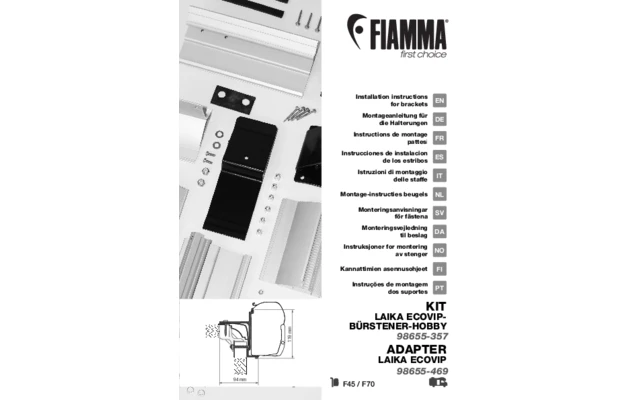 Fiamma Adapter Laika Ecovip Markisenadapter Für Fiamma F45 1 Fiamma Adapter Laika Ecovip Markisenadapter Für Fiamma F45