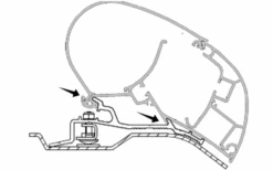 Dometic PR2000 Adapterkit Ducato / Boxer / Jumper