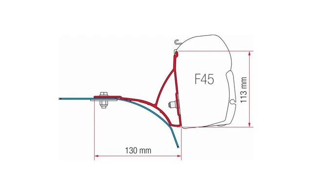 Fiamma Kit Ducato Roof Rack Markisenhalterung 1 Fiamma Kit Ducato Roof Rack Markisenhalterung