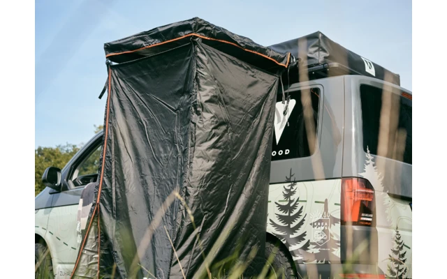 Vickywood Duschzelt Mit Regenhaube 100 Cm Schwarz 4 Vickywood Duschzelt Mit Regenhaube 100 Cm Schwarz – Bild 4