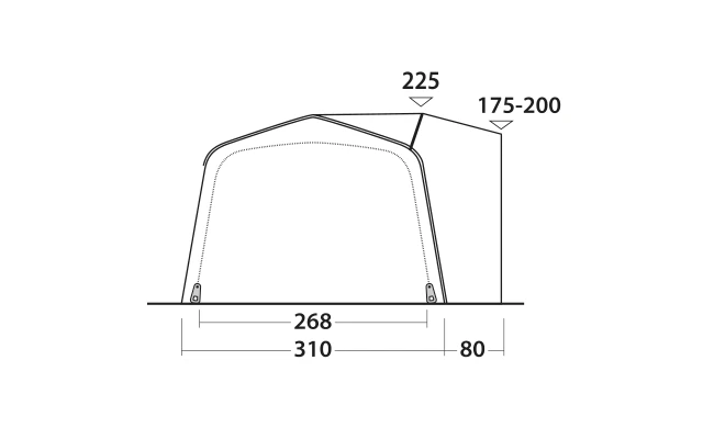 Outwell Jonesville 290 SA Flex Busvorzelt + ONS Leuchtelement-Set Bundle 2 Outwell Jonesville 290 SA Flex Busvorzelt + ONS Leuchtelement-Set Bundle – Bild 2