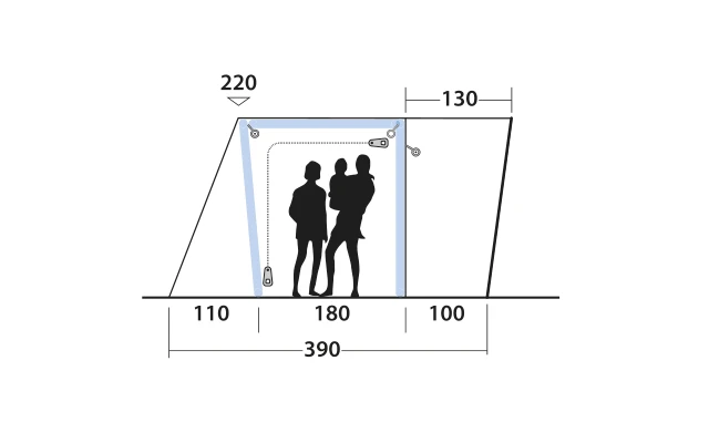 Outwell Jonesville 290 SA Flex Busvorzelt + ONS Leuchtelement-Set Bundle 3 Outwell Jonesville 290 SA Flex Busvorzelt + ONS Leuchtelement-Set Bundle – Bild 3